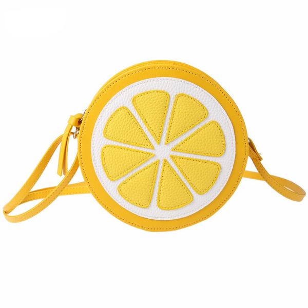 Lemon Pattern Zipper Crossbody Bags | Street Stylers