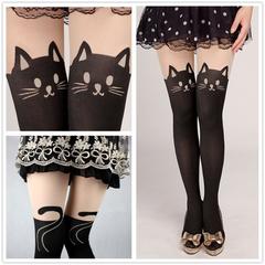 Pantyhose with Cat motive, One Size
